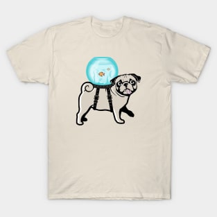 Pug and goldfish T-Shirt